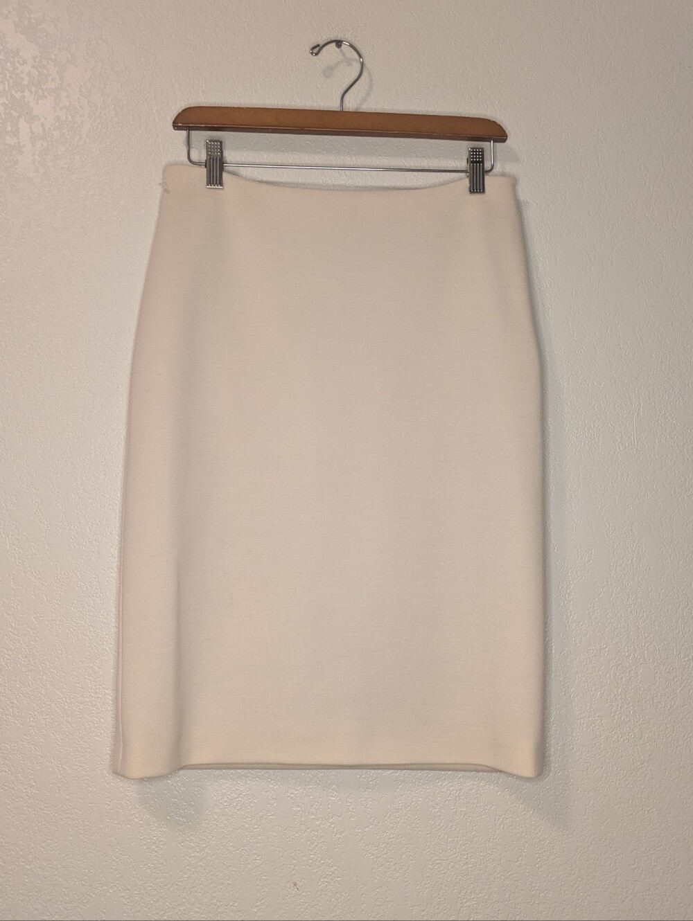 Archival JIL SANDER Cream Virgin Wool Pencil Skirt - EU 36 Read Details